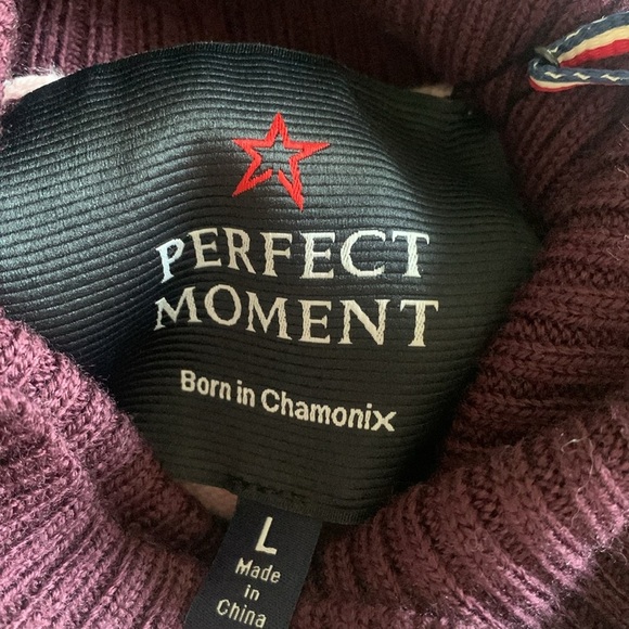 NWT Perfect moment schild ski sweater in pink/burgundy - Picture 8 of 14